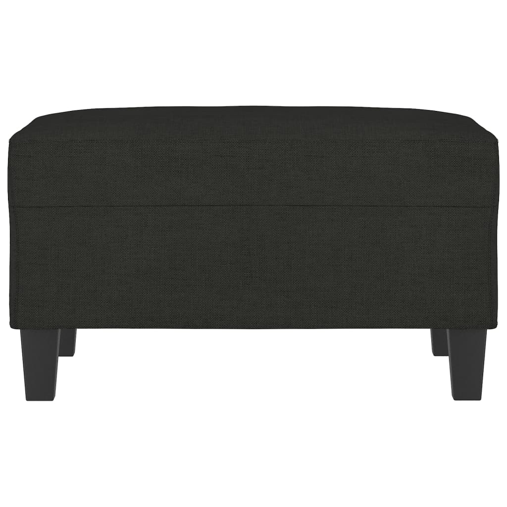 Poggiapiedi Nero 70x55x41 cm in Tessuto