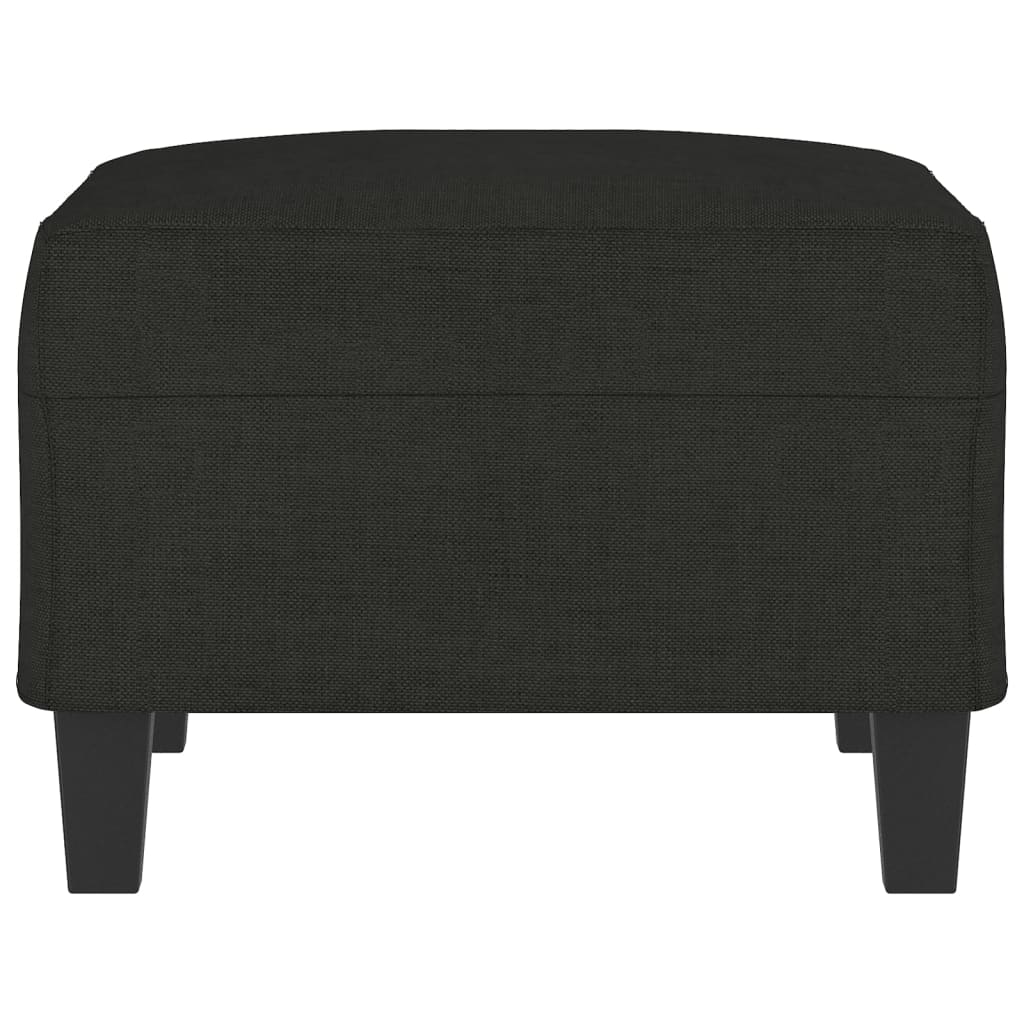 Poggiapiedi Nero 70x55x41 cm in Tessuto