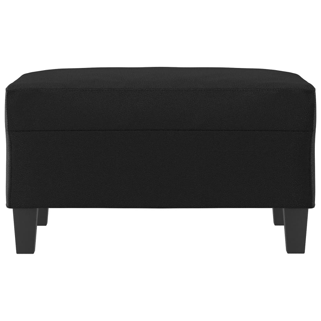 Poggiapiedi Nero 70x55x41 cm in Similpelle