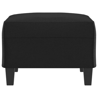 Poggiapiedi Nero 70x55x41 cm in Similpelle
