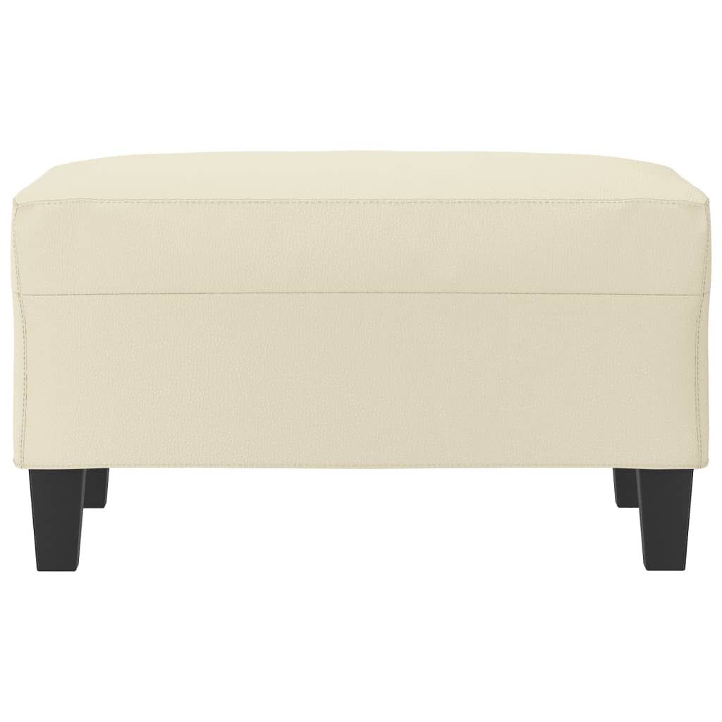 Poggiapiedi Crema 70x55x41 cm in Similpelle