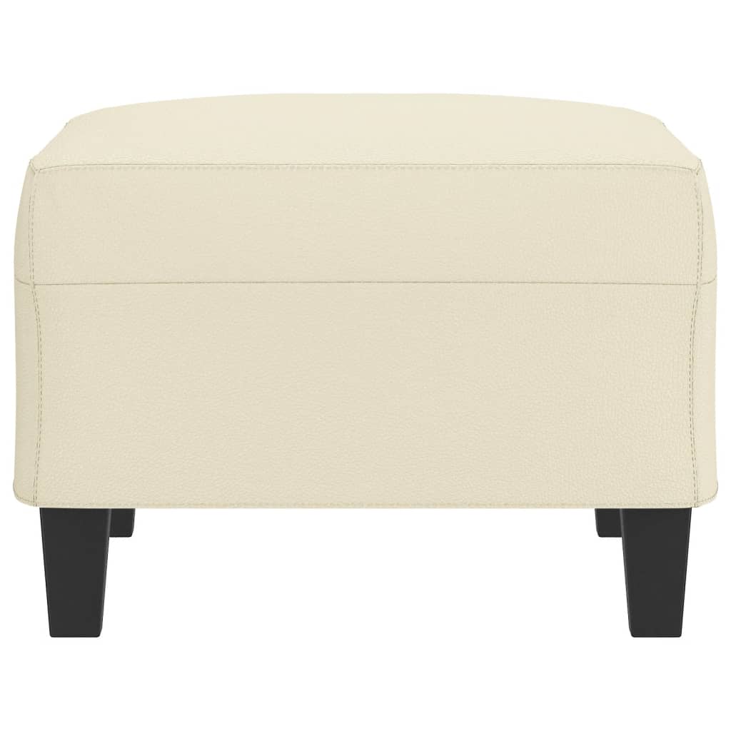 Poggiapiedi Crema 70x55x41 cm in Similpelle