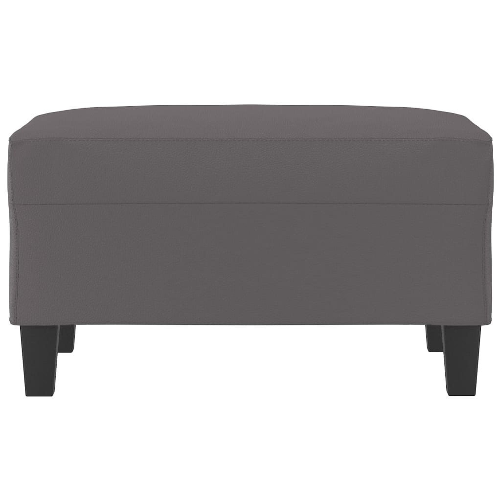Poggiapiedi Grigio 70x55x41 cm in Similpelle