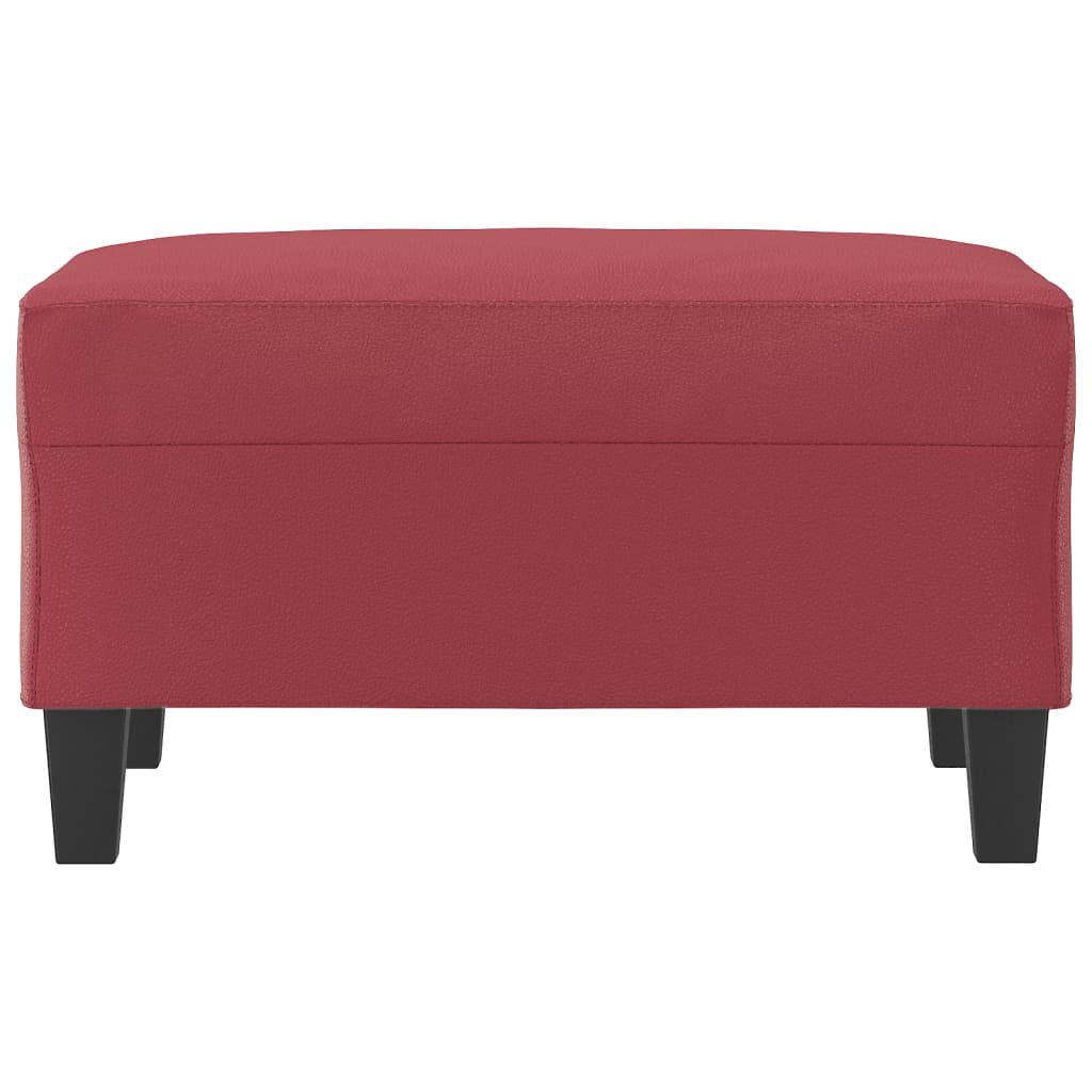 Poggiapiedi Rosso Vino 70x55x41 cm in Similpelle