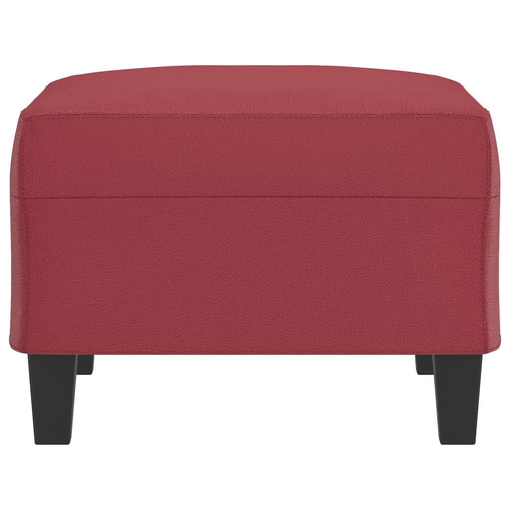 Poggiapiedi Rosso Vino 70x55x41 cm in Similpelle