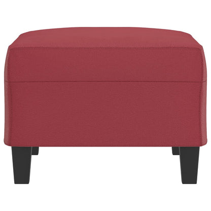 Poggiapiedi Rosso Vino 70x55x41 cm in Similpelle