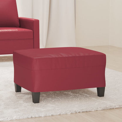 Poggiapiedi Rosso Vino 70x55x41 cm in Similpelle