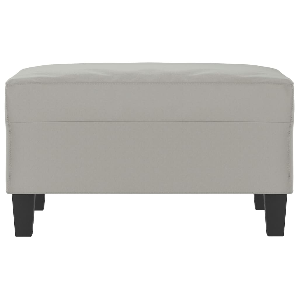 Poggiapiedi Grigio Chiaro 70x55x41 cm in Tessuto Microfibra
