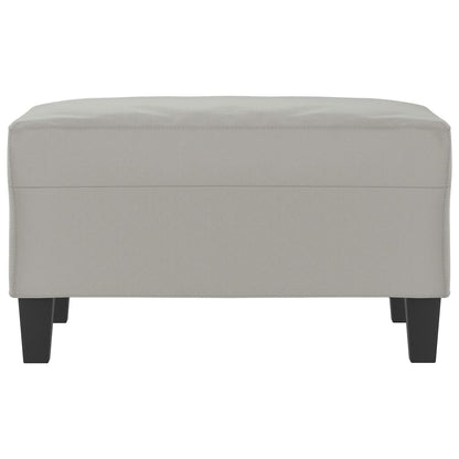 Poggiapiedi Grigio Chiaro 70x55x41 cm in Tessuto Microfibra