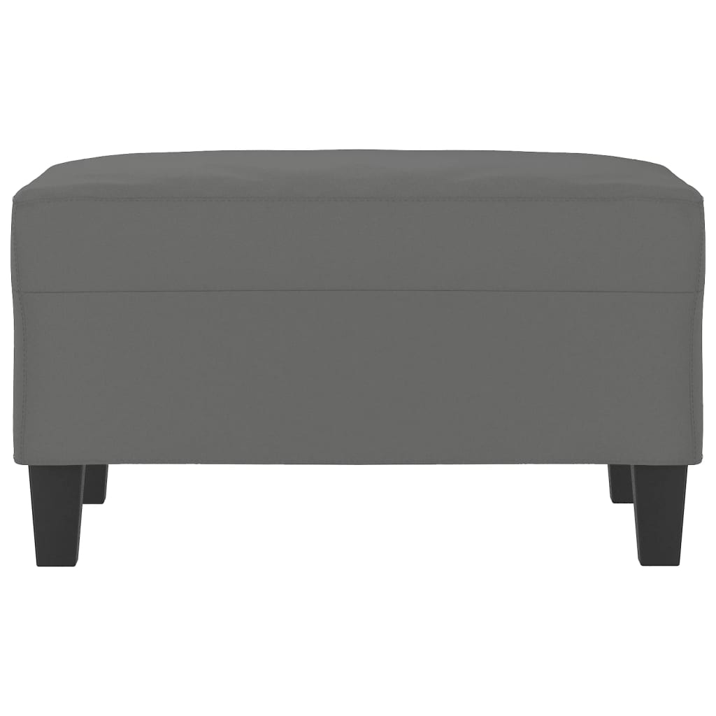 Poggiapiedi Grigio Scuro 70x55x41 cm in Tessuto Microfibra