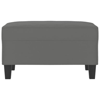 Poggiapiedi Grigio Scuro 70x55x41 cm in Tessuto Microfibra