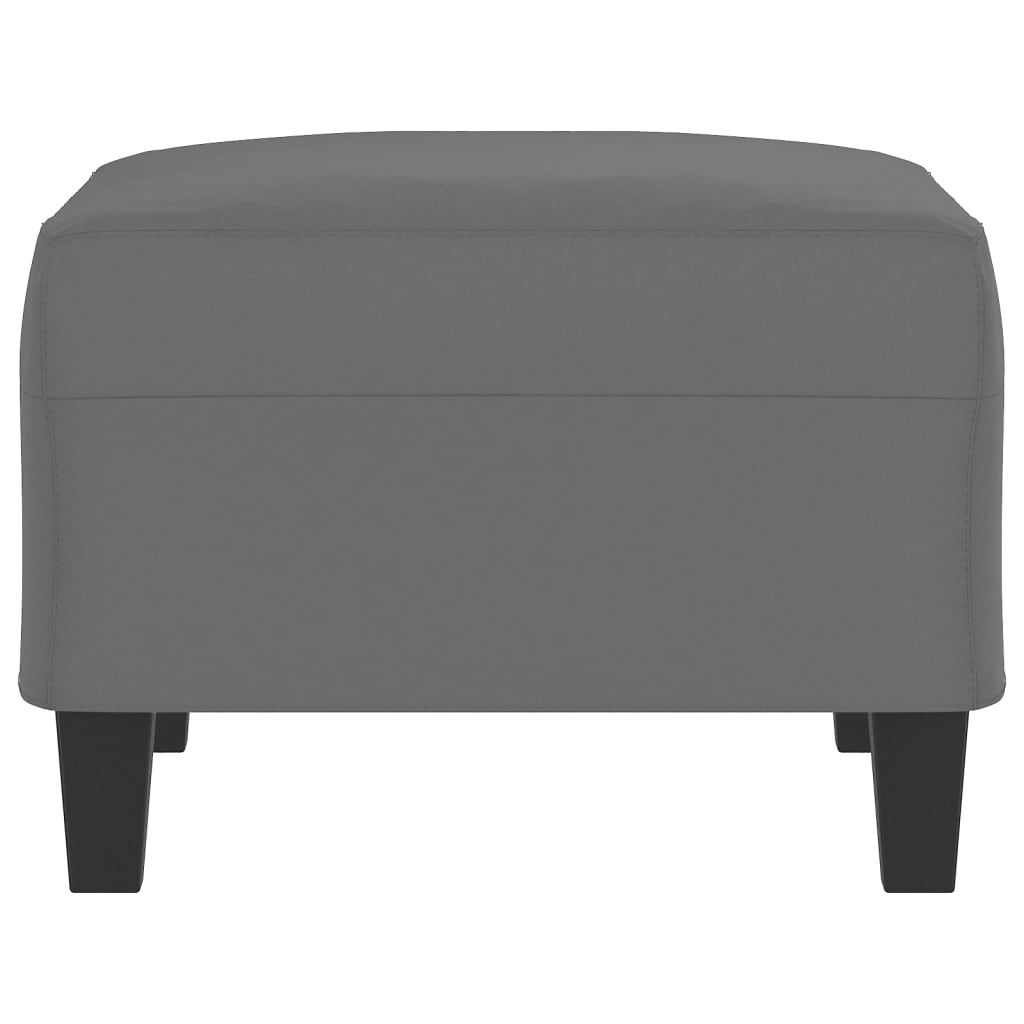 Poggiapiedi Grigio Scuro 70x55x41 cm in Tessuto Microfibra