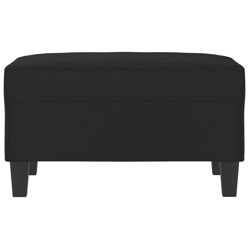 Poggiapiedi Nero 70x55x41 cm in Tessuto Microfibra