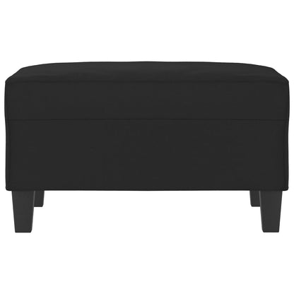 Poggiapiedi Nero 70x55x41 cm in Tessuto Microfibra