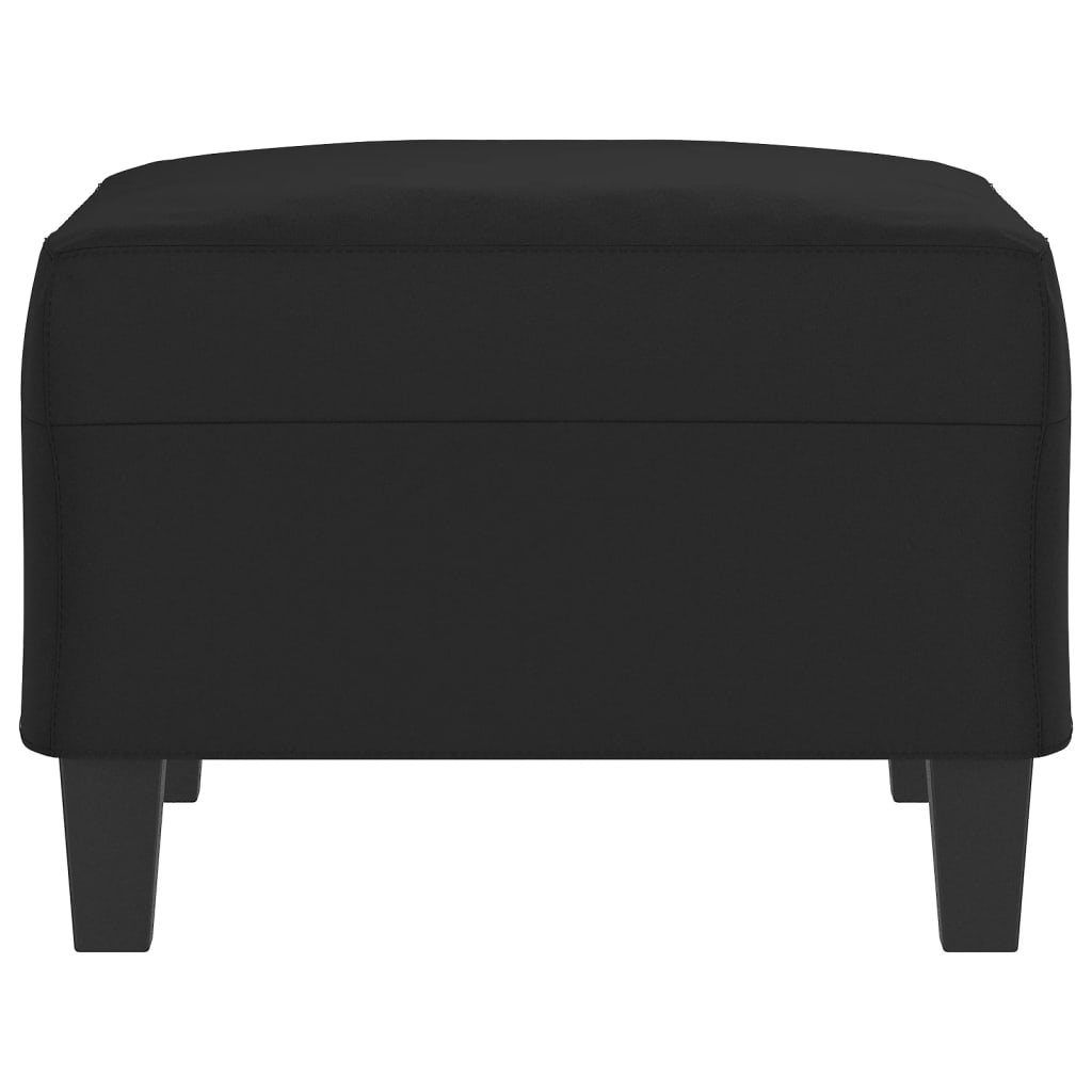 Poggiapiedi Nero 70x55x41 cm in Tessuto Microfibra