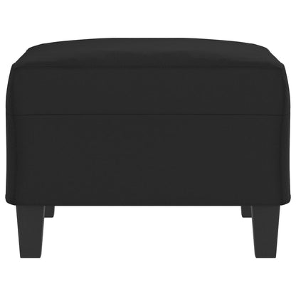 Poggiapiedi Nero 70x55x41 cm in Tessuto Microfibra