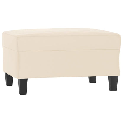 Poggiapiedi Beige 70x55x41 cm in Tessuto Microfibra