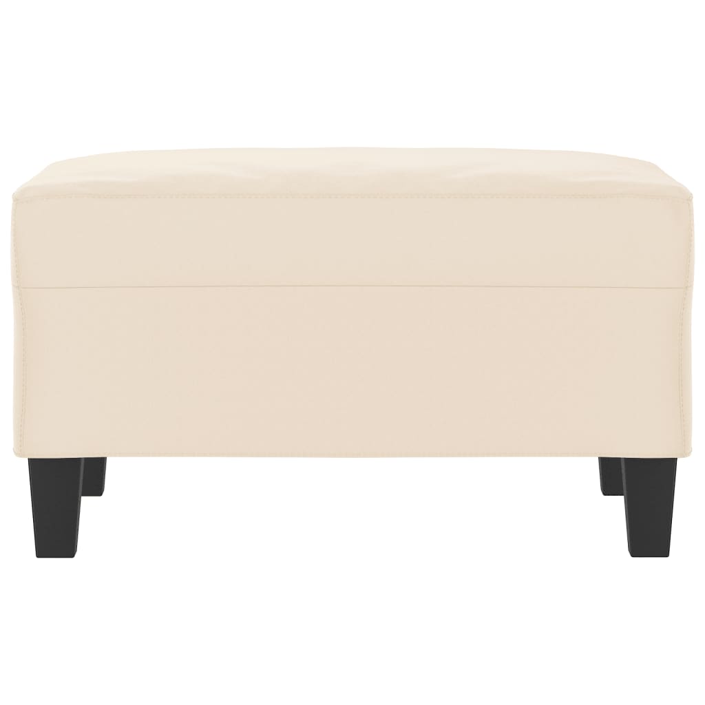 Poggiapiedi Beige 70x55x41 cm in Tessuto Microfibra