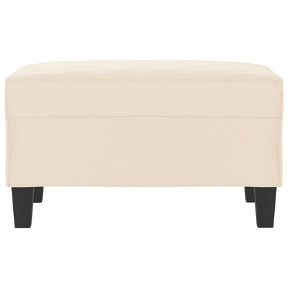 Poggiapiedi Beige 70x55x41 cm in Tessuto Microfibra