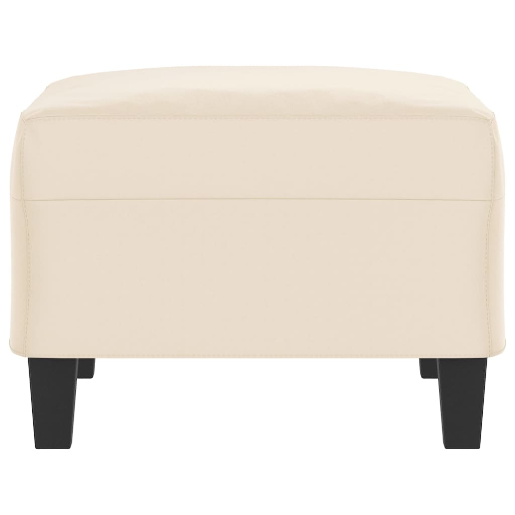 Poggiapiedi Beige 70x55x41 cm in Tessuto Microfibra