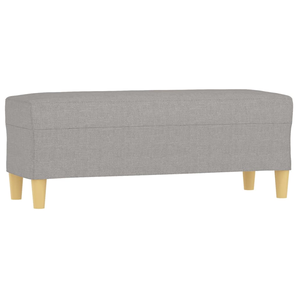 Panca Grigio chiaro 100x35x41 cm in Tessuto