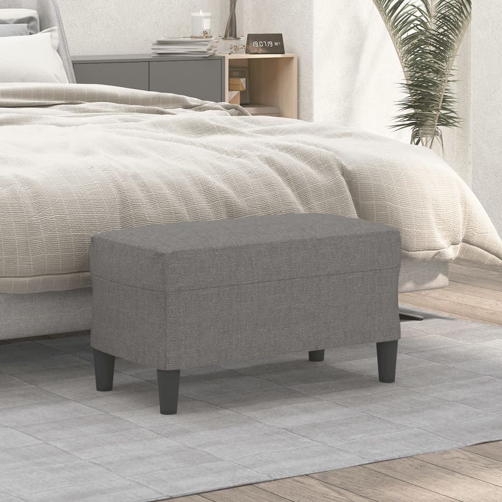Panca Grigio Scuro 70x35x41 cm in Tessuto