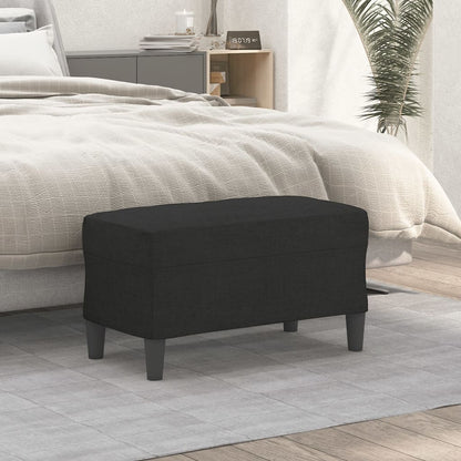 Panca Nero 70x35x41 cm in Tessuto