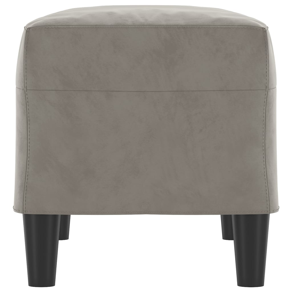Panca Grigio Chiaro 70x35x41 cm in Velluto