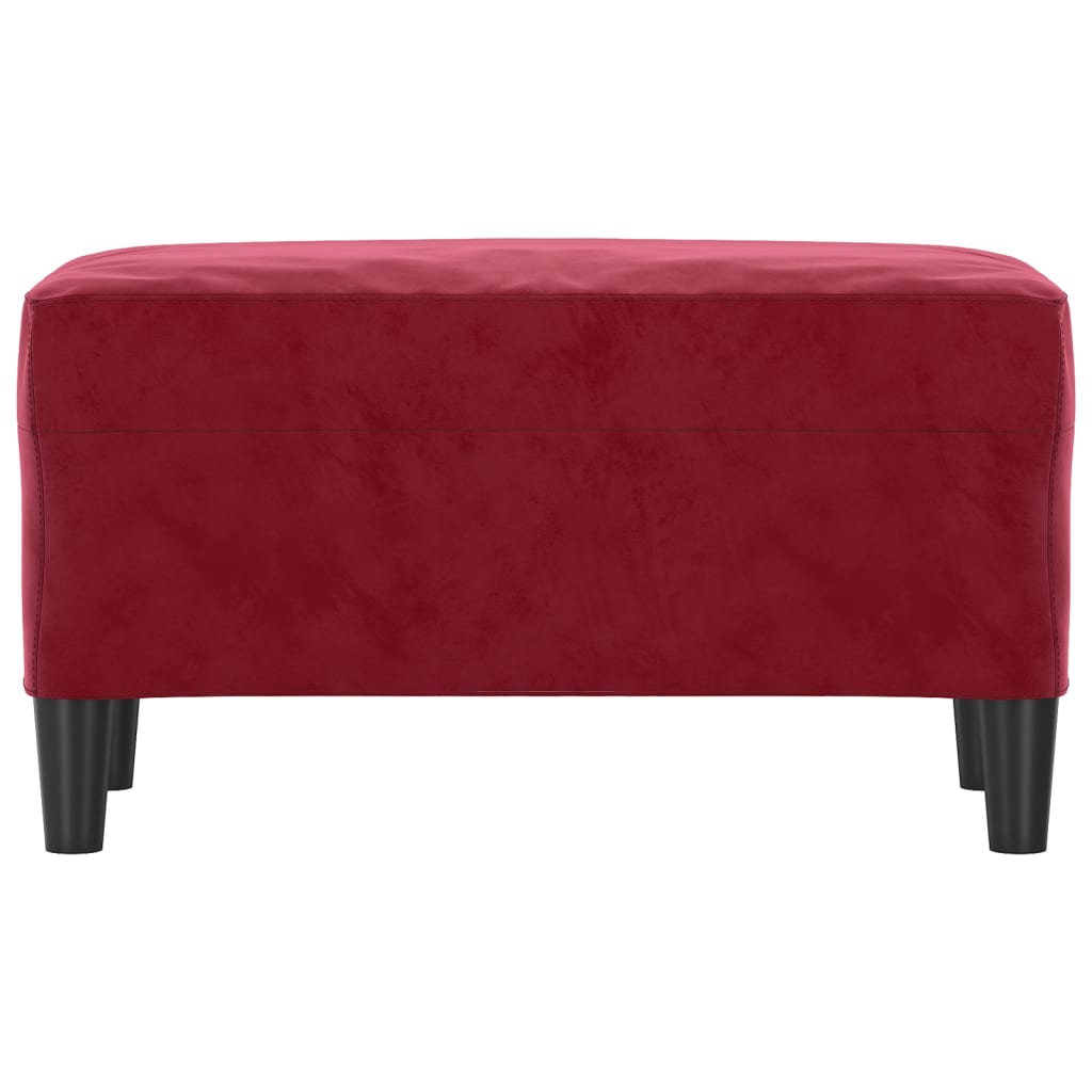 Panca Rosso Vino 70x35x41 cm in Velluto