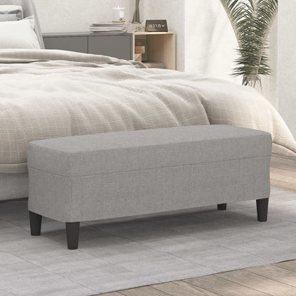 Panca Grigio chiaro 100x35x41 cm in Tessuto