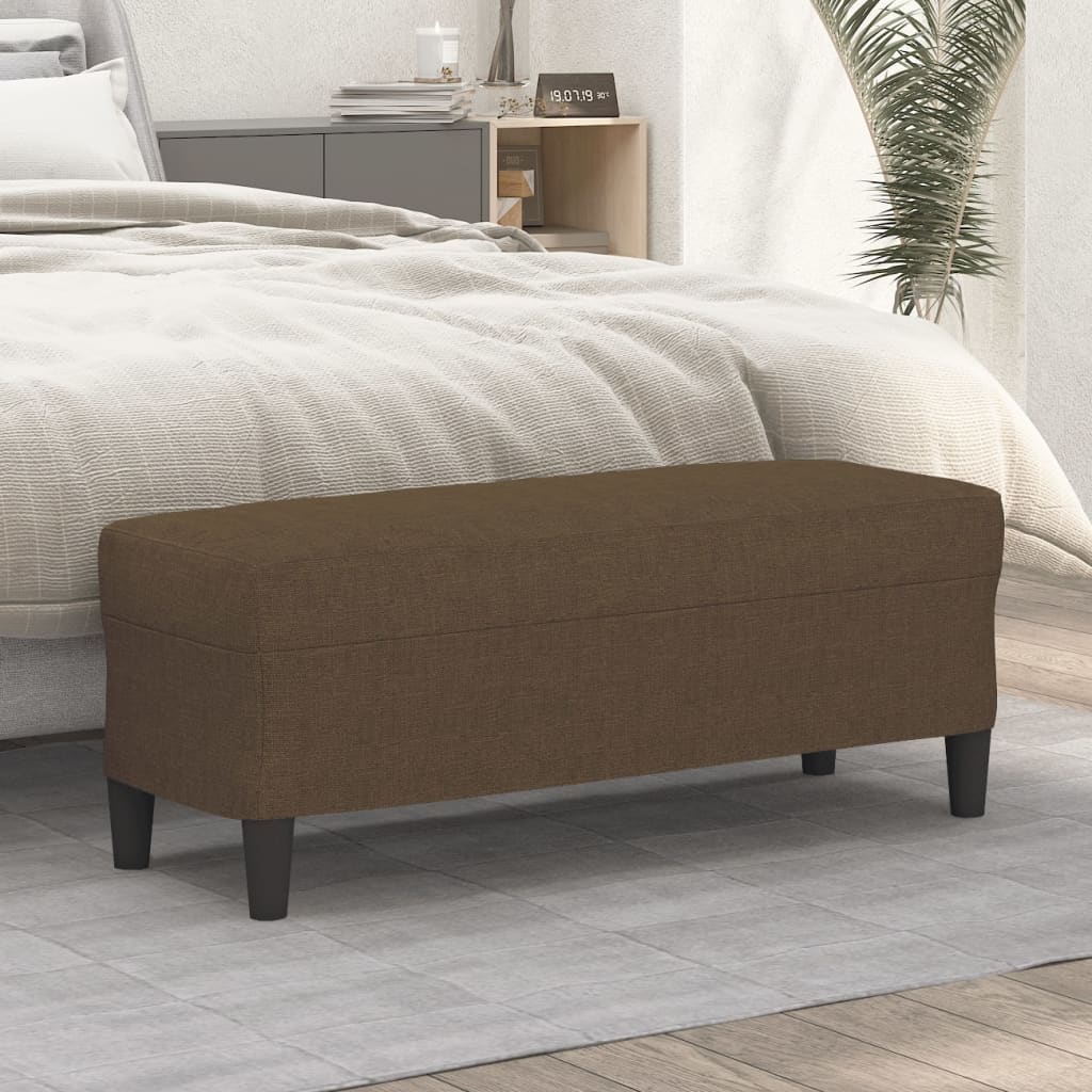 Panca Marrone 100x35x41 cm in Tessuto