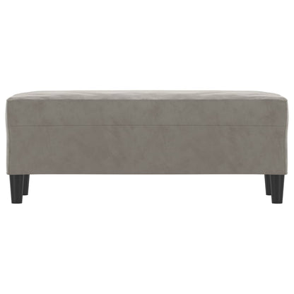 Panca Grigio chiaro 100x35x41 cm in Velluto