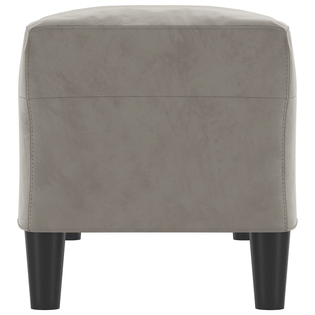 Panca Grigio chiaro 100x35x41 cm in Velluto