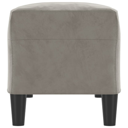 Panca Grigio chiaro 100x35x41 cm in Velluto