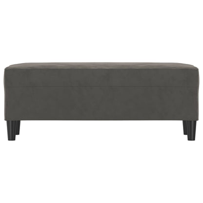 Panca Grigio Scuro 100x35x41 cm in Velluto