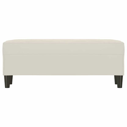 Panca crema 100x35x41 cm in Velluto
