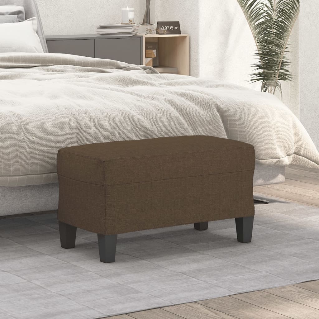 Panca Marrone 70x35x41 cm in Tessuto