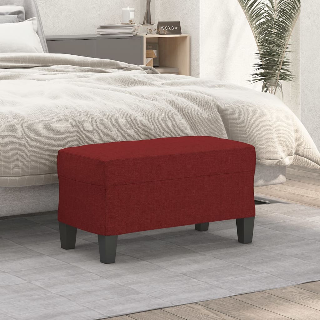 Panca Rosso Vino 70x35x41 cm in Tessuto