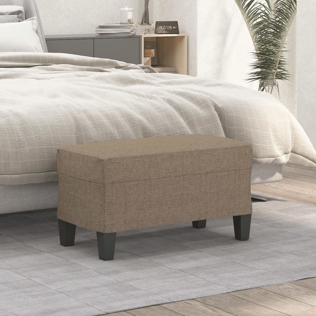 Panca tortora 70x35x41 cm in Tessuto