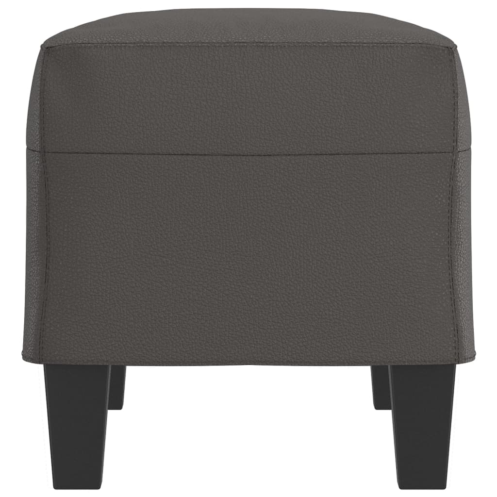 Panca Grigia 70x35x41 cm in Similpelle