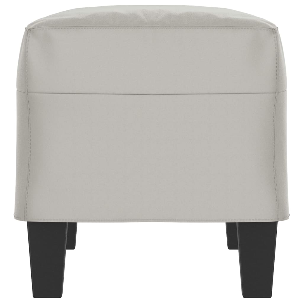 Panca Grigio Chiaro 70x35x41 cm in Microfibra