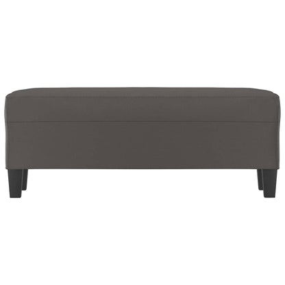 Panca Grigia 100x35x41 cm in Similpelle