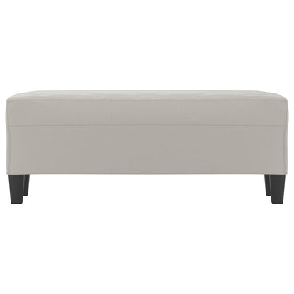 Panca Grigio Chiaro 100x35x41 cm in Microfibra