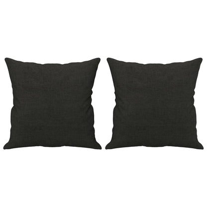 Cuscini Decorativi 2 pz Nero 40x40 cm in Tessuto