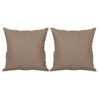 Cuscini Decorativi 2 pz Tortora 40x40 cm in Tessuto Microfibra