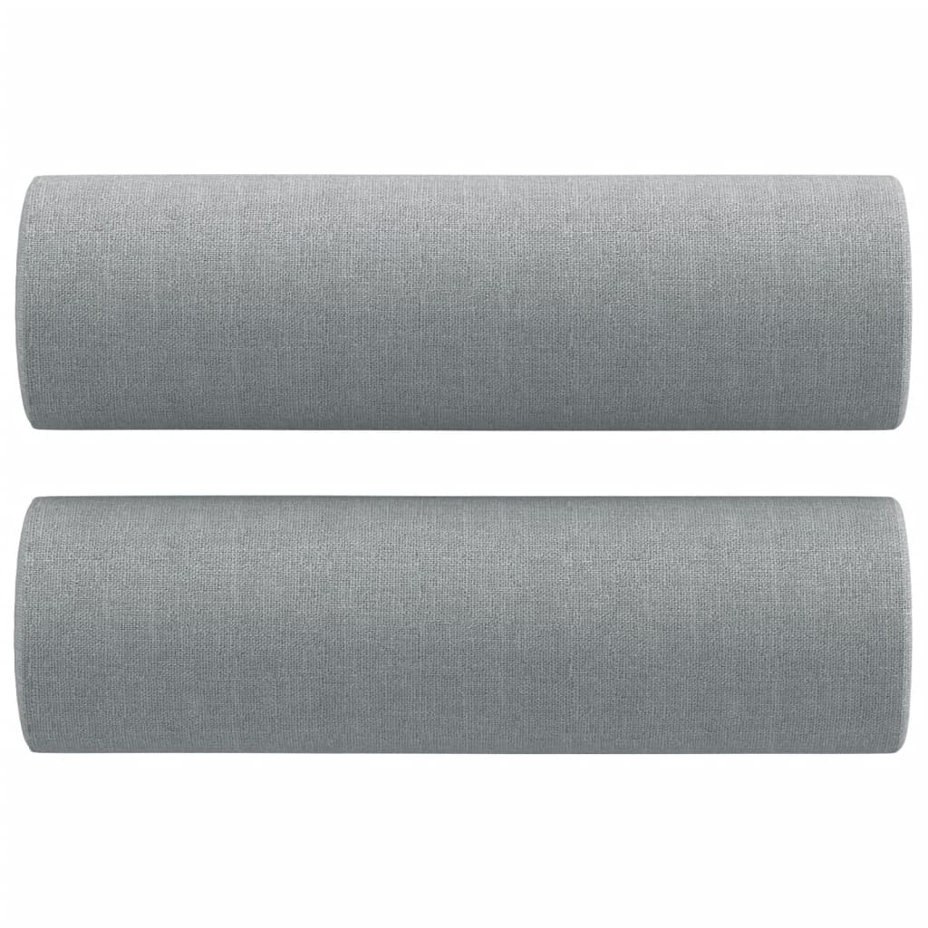 Cuscini Decorativi 2pz Grigio Chiaro ÃƒËœ15x50 cm in Tessuto