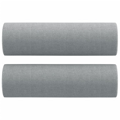 Cuscini Decorativi 2pz Grigio Chiaro ÃƒËœ15x50 cm in Tessuto