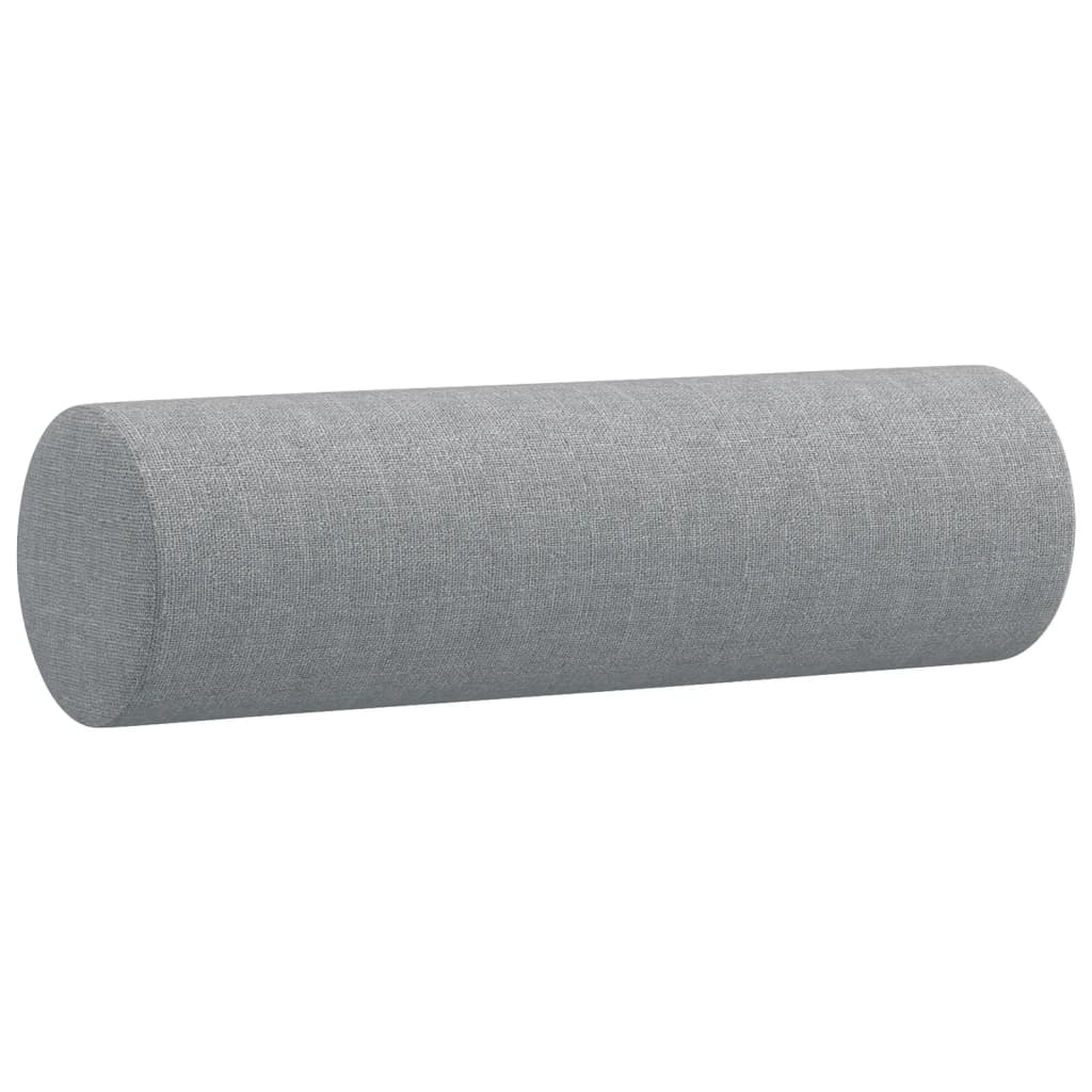 Cuscini Decorativi 2pz Grigio Chiaro ÃƒËœ15x50 cm in Tessuto