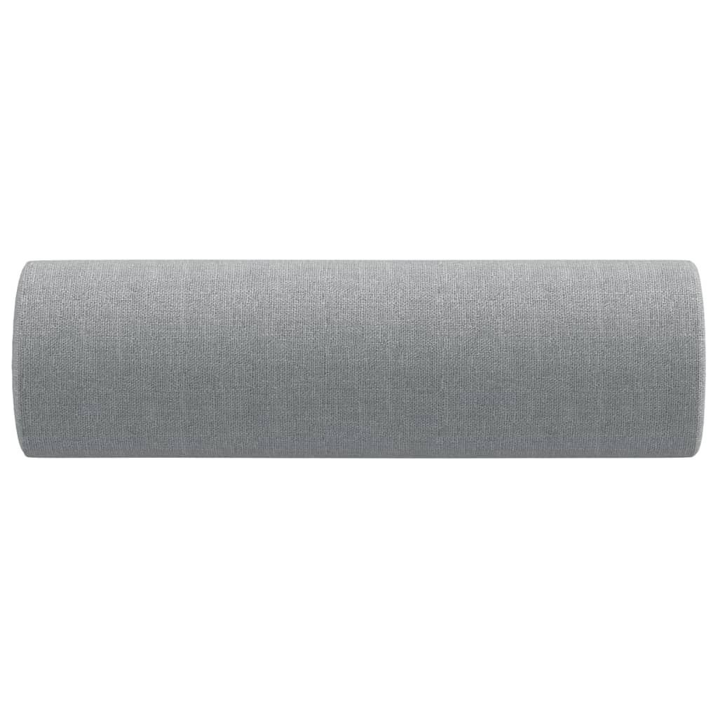 Cuscini Decorativi 2pz Grigio Chiaro ÃƒËœ15x50 cm in Tessuto