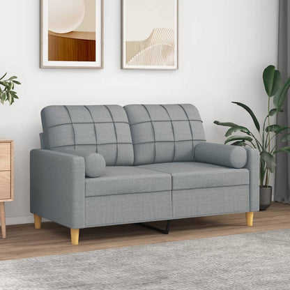 Cuscini Decorativi 2pz Grigio Chiaro ÃƒËœ15x50 cm in Tessuto